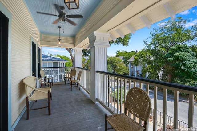223 E Craig Pl, San Antonio, TX 78212 - balcony with ceiling fan