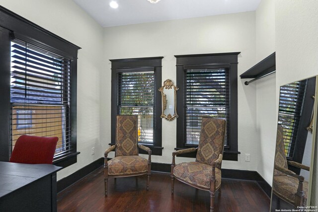 223 E Craig Pl, San Antonio, TX 78212 - living area featuring wood finished floors and recessed lighting