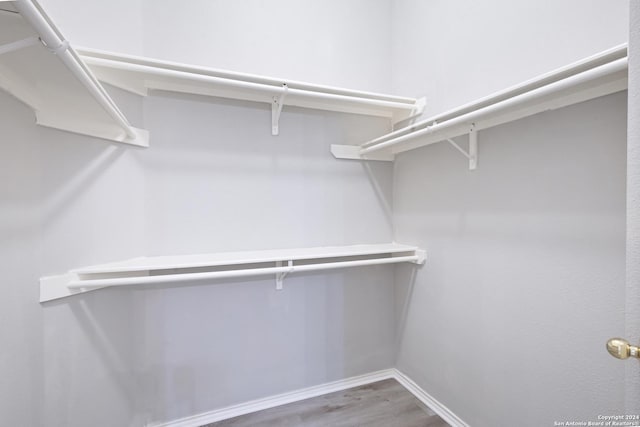 spacious closet featuring hardwood / wood-style floors