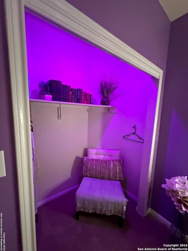 bedroom with baseboards and carpet flooring