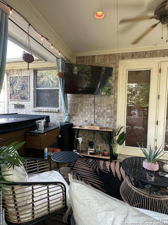 view of sunroom