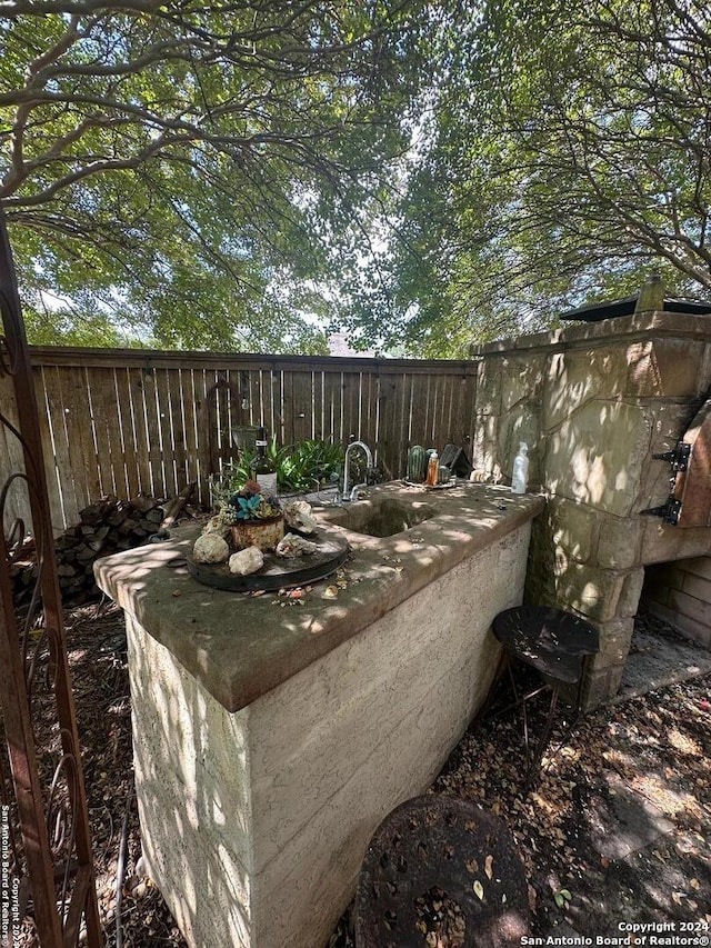 exterior space with fence
