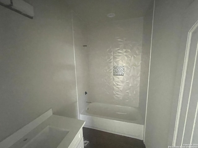 full bathroom featuring shower / bathing tub combination and vanity