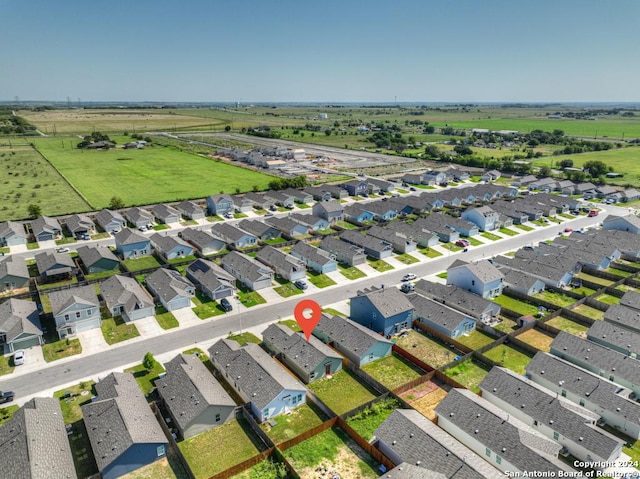 aerial view with a residential view