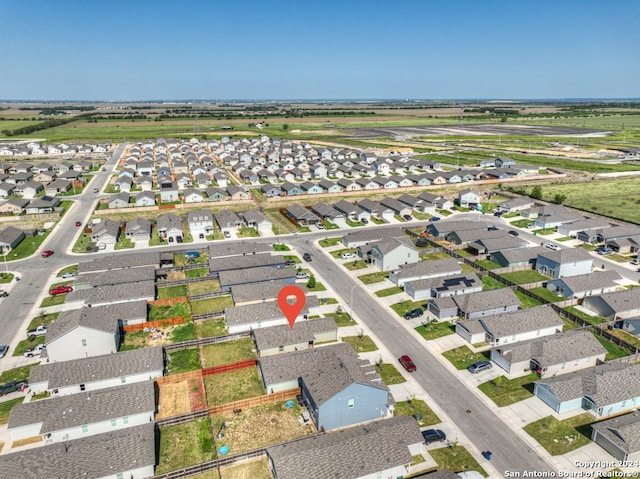 aerial view with a residential view