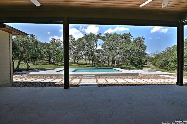 view of pool with a patio area