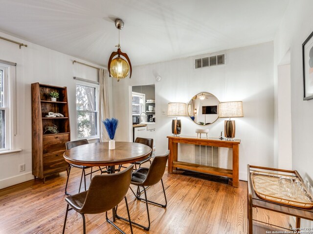 dining room featuring hardwood / wood-style flooring