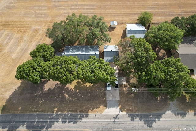 bird's eye view with a rural view