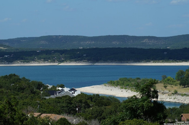 property view of water featuring a mountain view