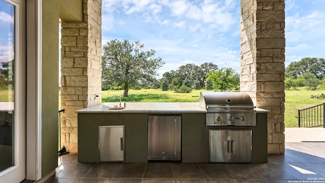 view of patio / terrace with area for grilling