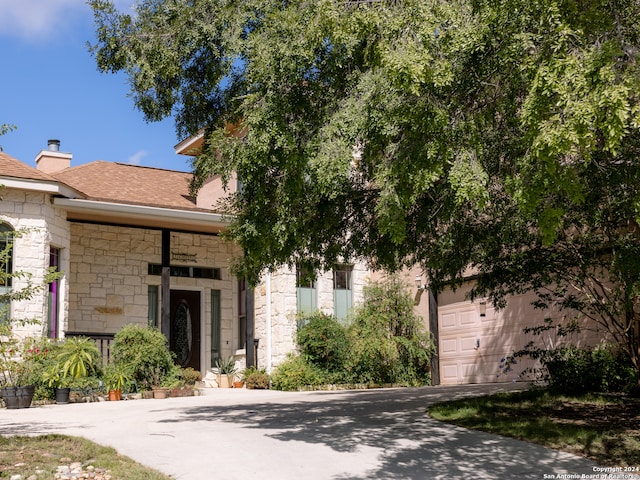 view of home's exterior with a garage