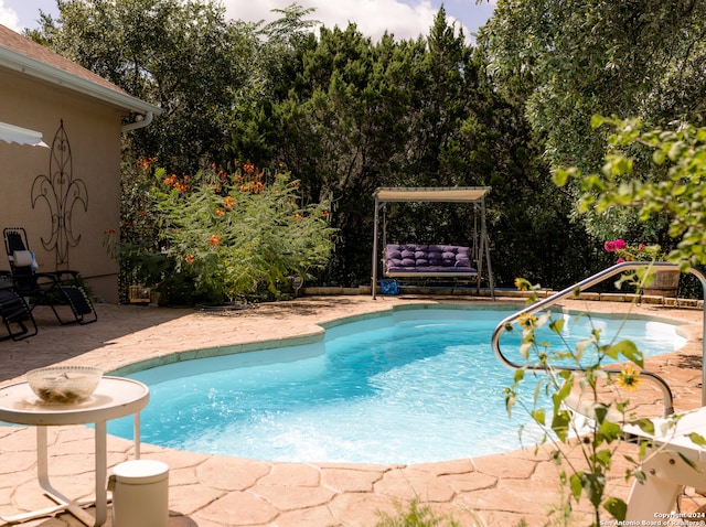 view of pool with a patio area