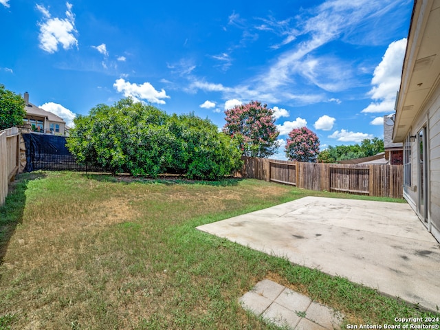 view of yard with a patio