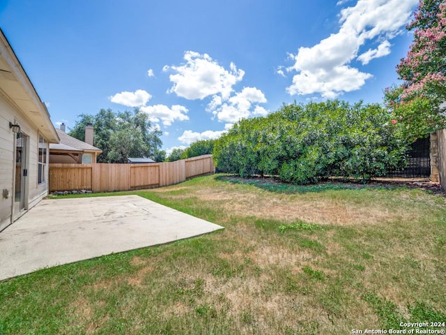 view of yard featuring a patio