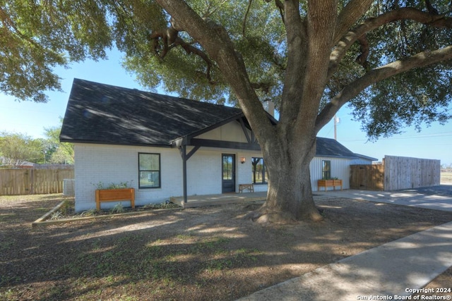 view of single story home