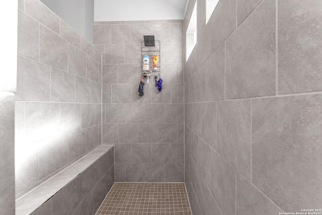 full bathroom with a tile shower