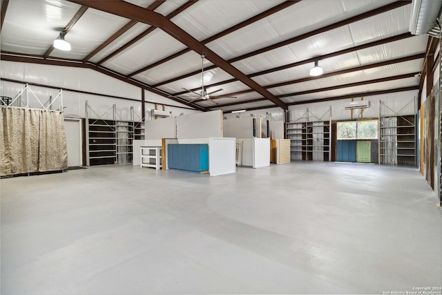 garage with a wall unit AC
