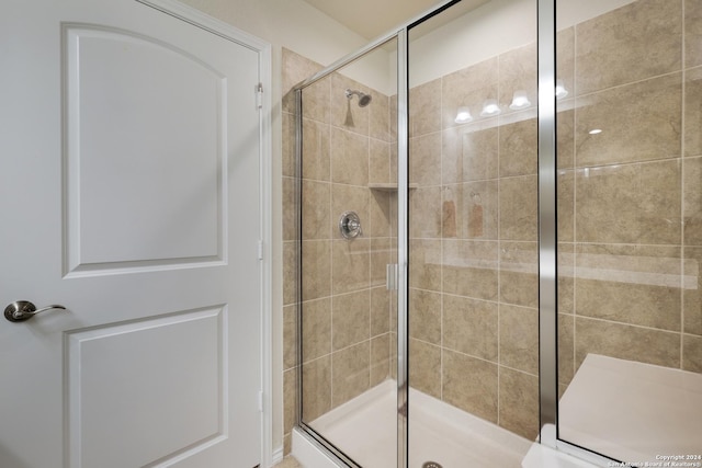 full bathroom with a shower stall