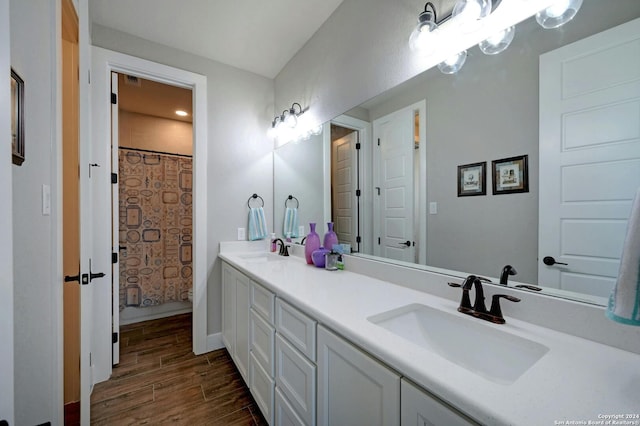 bathroom with double sink vanity