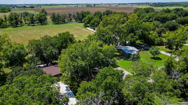 bird's eye view with a rural view