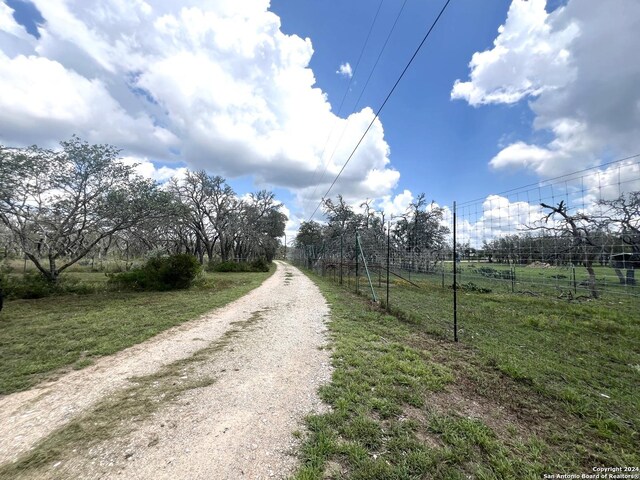 view of road featuring a rural view