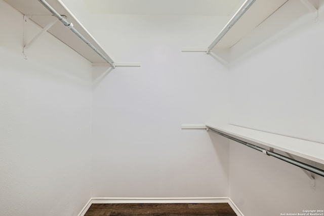 walk in closet featuring hardwood / wood-style floors