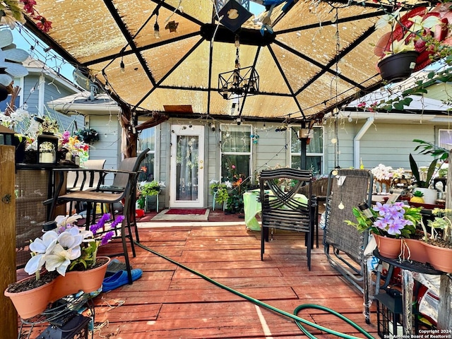 deck featuring french doors