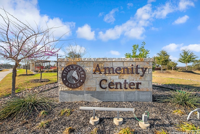 view of community sign