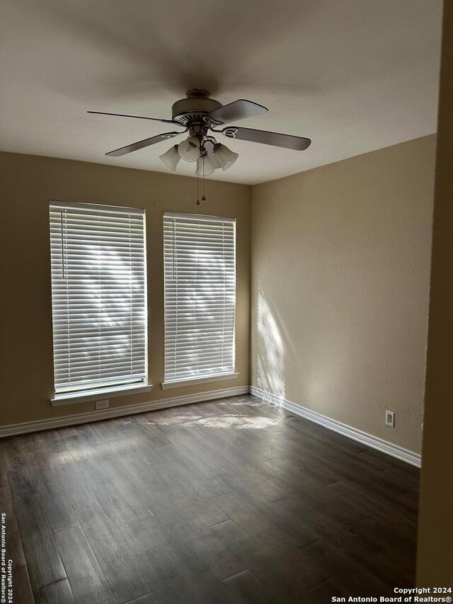 2542 Babcock Rd Unit E103, San Antonio, TX 78229 - unfurnished room featuring wood finished floors, ceiling fan, and baseboards