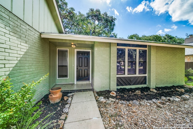 view of doorway to property