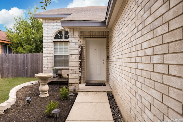 view of doorway to property