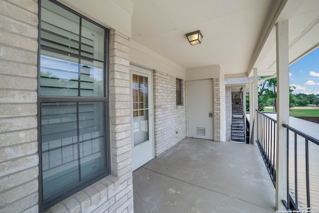 balcony with covered porch