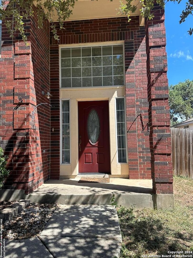 view of exterior entry