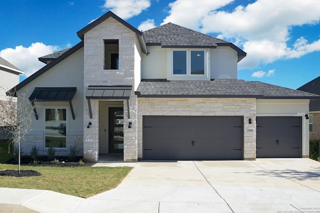 view of front facade featuring a garage