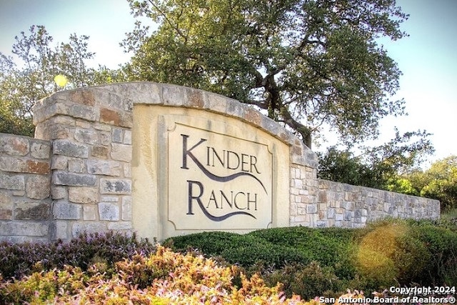 view of community sign