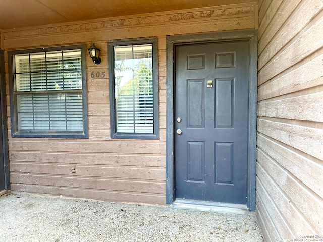 view of doorway to property