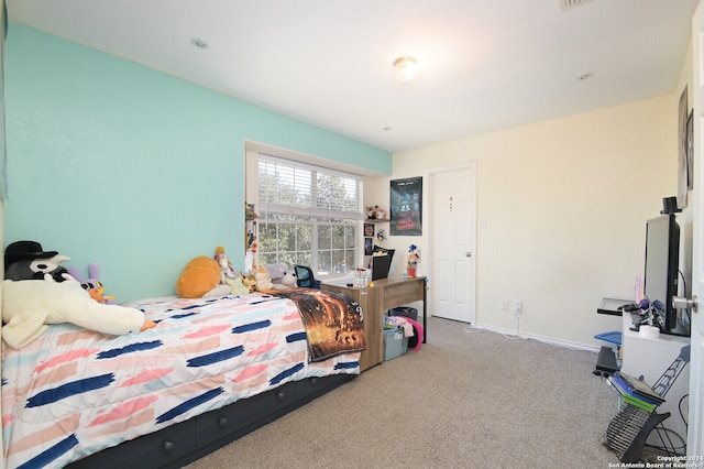 bedroom featuring carpet flooring