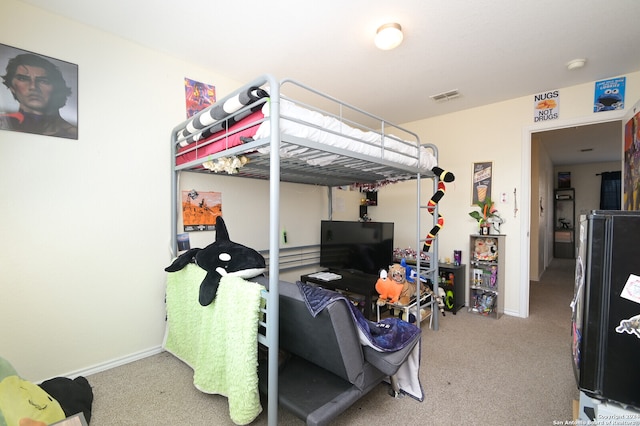 bedroom featuring carpet