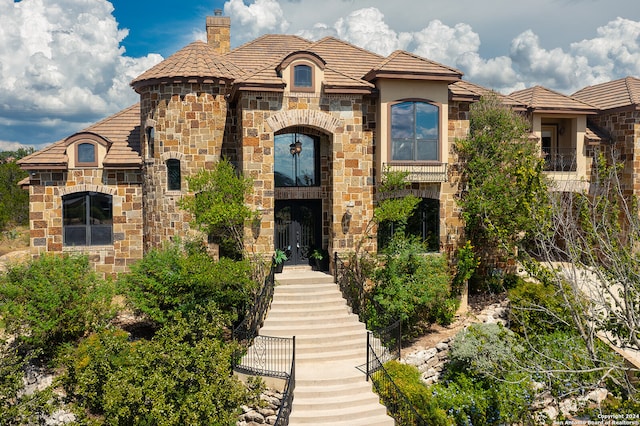 view of front of home with french doors