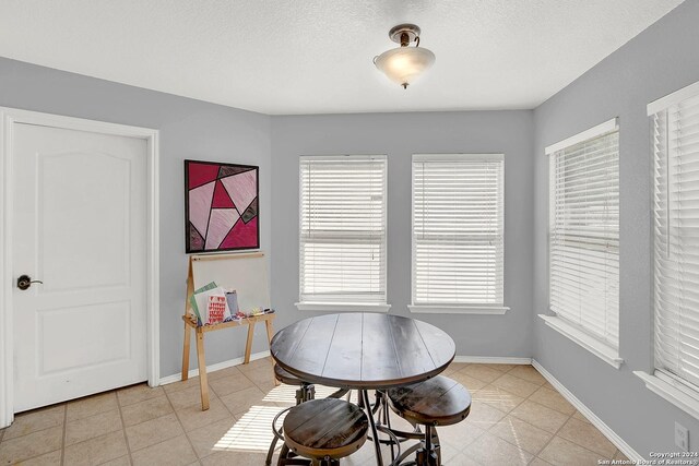 dining area featuring light tile patterned floors