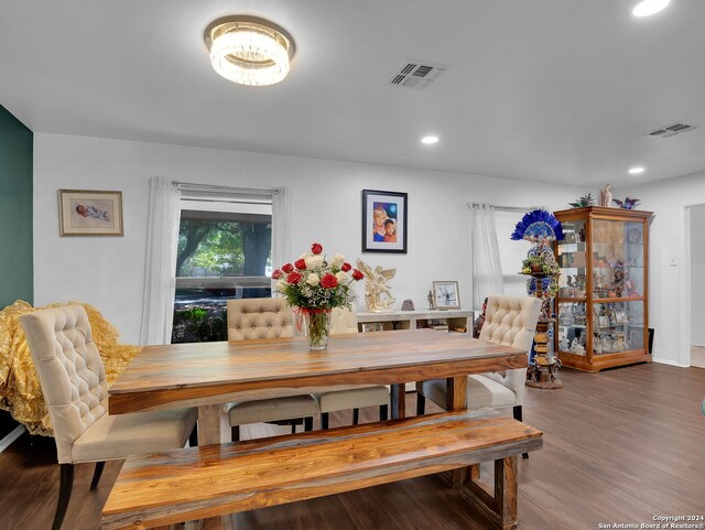 hall featuring dark hardwood / wood-style flooring