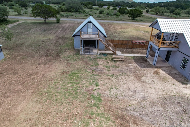 exterior space with a rural view