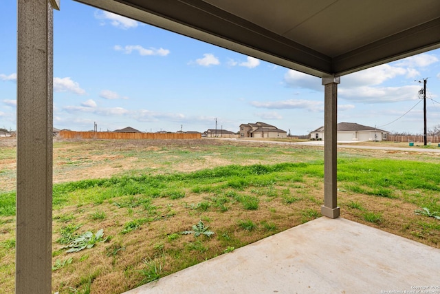 view of yard with a patio