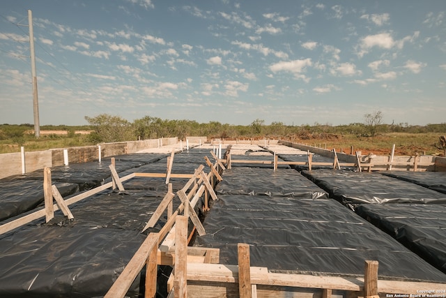 view of dock featuring a rural view