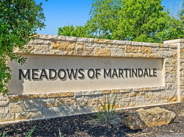 view of community sign