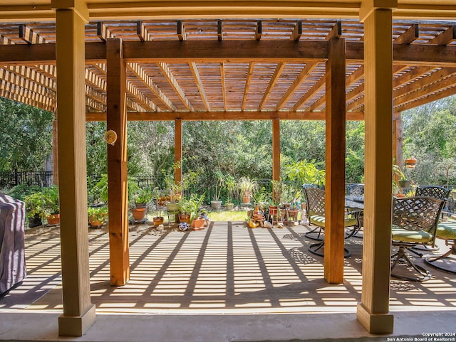 view of patio / terrace with a pergola