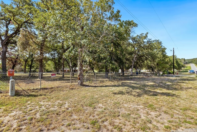 view of yard with a rural view