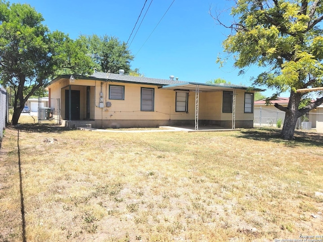 exterior space with a front yard