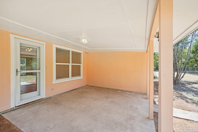 view of patio with fence