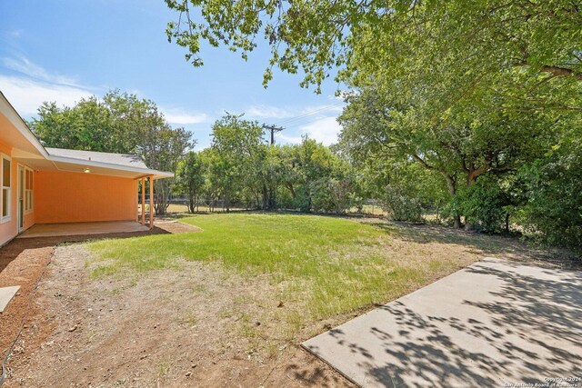 view of yard featuring a patio